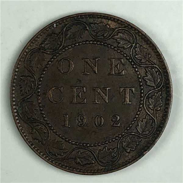 Canadian Large Cent 1902 EF+