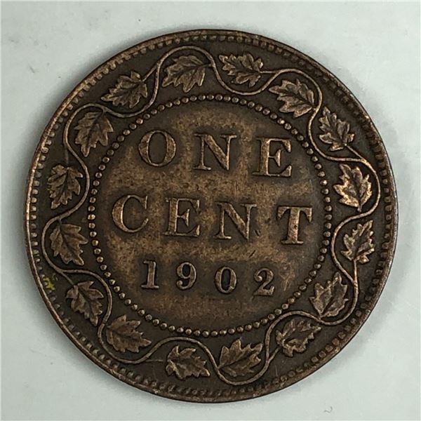 Canadian Large Cent 1902 EF+