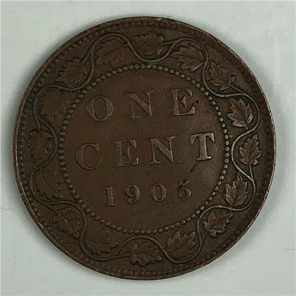Canadian Large Cent 1905 EF+