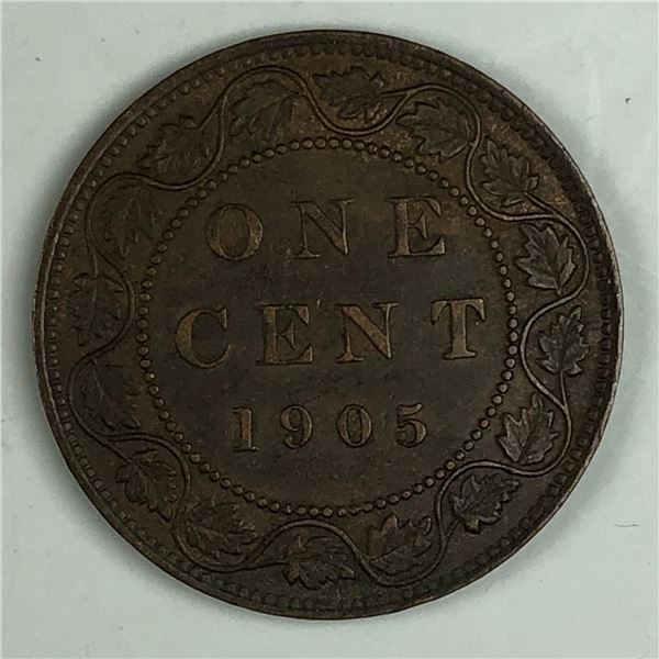 Canadian Large Cent 1905 EF+