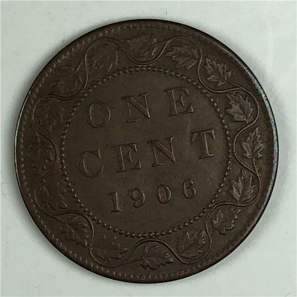 Canadian Large Cent 1906 EF+