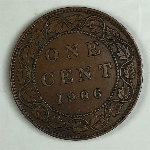 Canadian Large Cent 1906 EF+