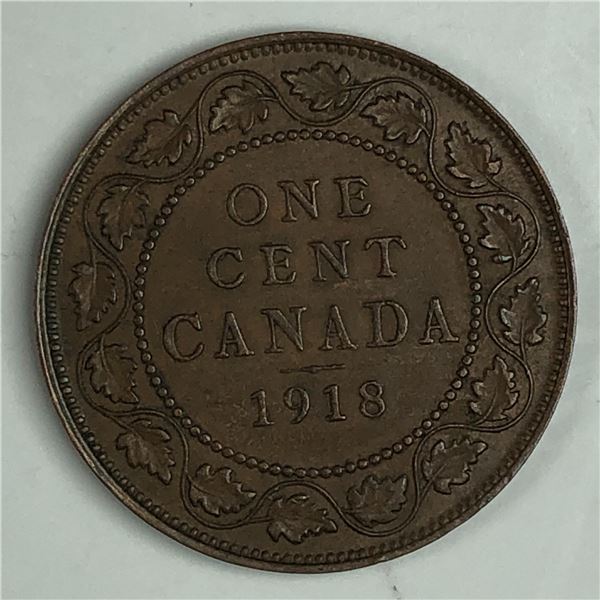 Canadian Large Cent 1918 EF++