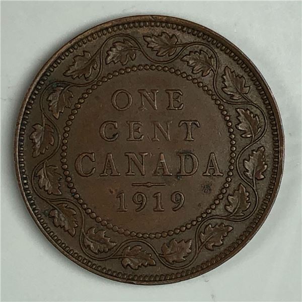 Canadian Large Cent 1919 EF++