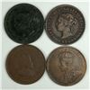 Image 2 : Group of 4 Canadian Large Cents