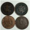 Image 2 : Group of 4 Canadian Large Cents