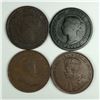 Image 2 : Group of 4 Canadian Large Cents