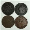 Image 2 : Group of 4 Canadian Large Cents