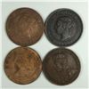 Image 2 : Group of 4 Canadian Large Cents