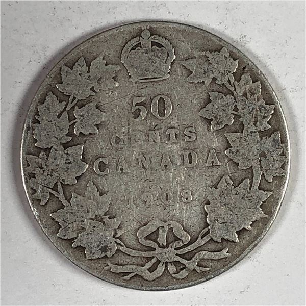 1908 King George V 50 Cents VG++