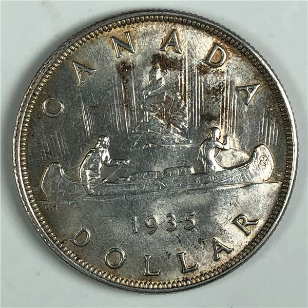1935 King George V Canadian Silver Dollar
