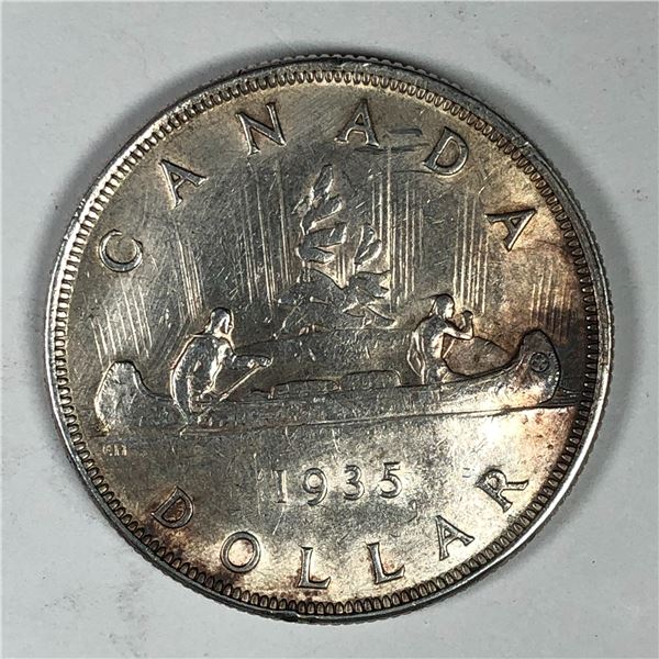 1935 King George V Canadian Silver Dollar