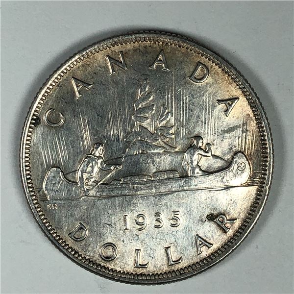 1935 King George V Canadian Silver Dollar