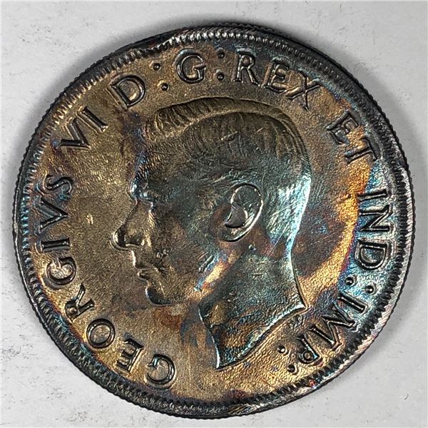 1945 King George VI Canadian Silver Dollar LOWEST PRICE FILLER IMP
