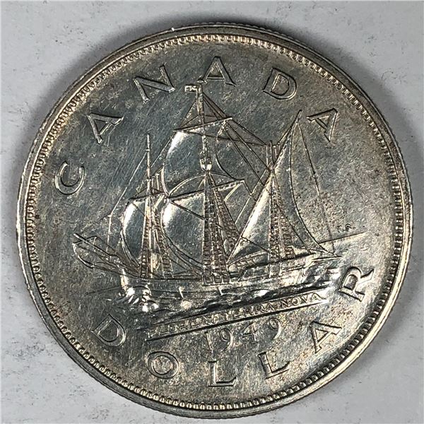 1949 King George VI Canadian Silver Dollar