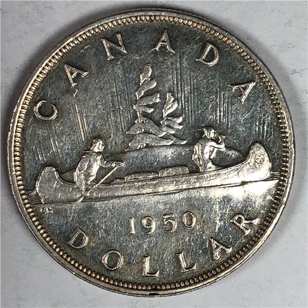 1950 King George VI Canadian Silver Dollar