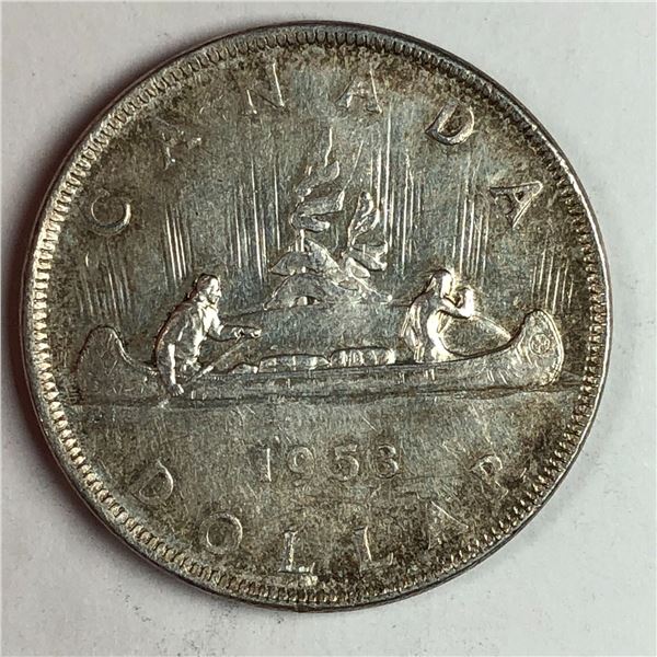 1953 Queen Elizabeth II Canadian Silver Dollar