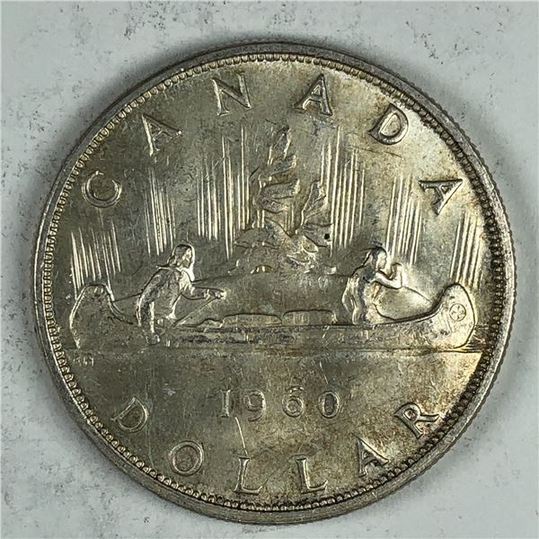 1960 Queen Elizabeth II Canadian Silver Dollar