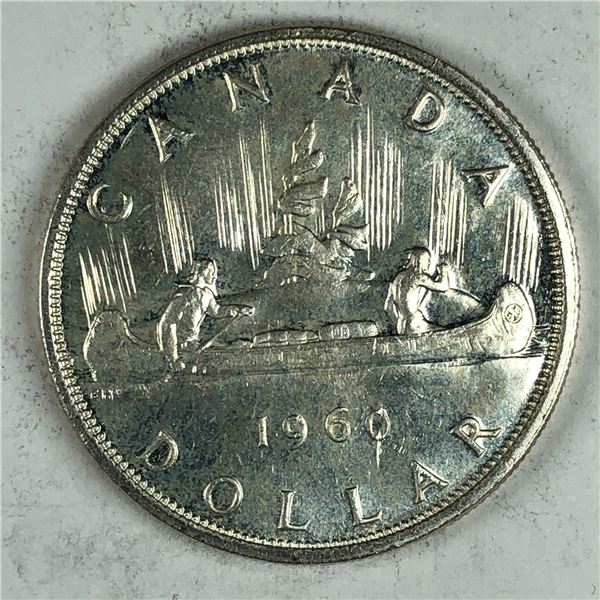 1960 Queen Elizabeth II Canadian Silver Dollar