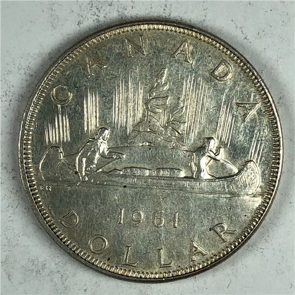 1961 Queen Elizabeth II Canadian Silver Dollar