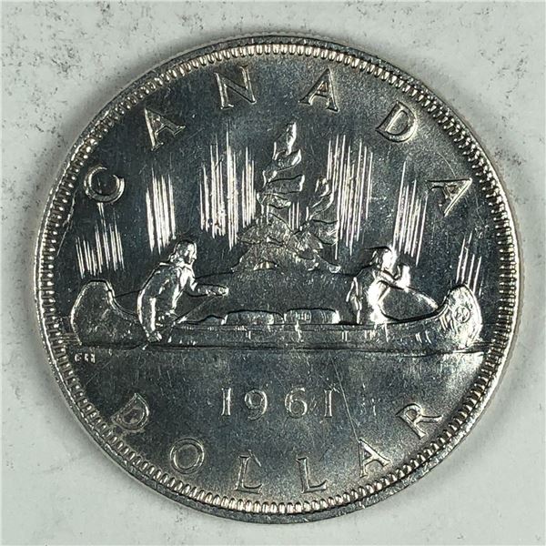 1961 Queen Elizabeth II Canadian Silver Dollar