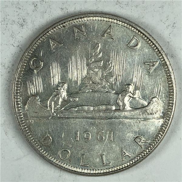 1961 Queen Elizabeth II Canadian Silver Dollar