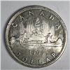 Image 1 : 1965 Queen Elizabeth II Canadian Silver Dollar UNC