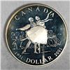 Image 1 : 2001 Queen Elizabeth II Canadian Silver Dollar UNC Heavy Cameo