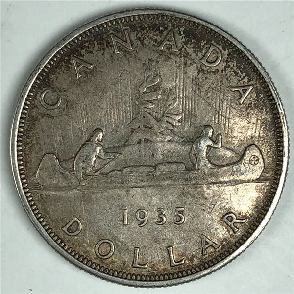 1935 King George V Canadian Silver Dollar