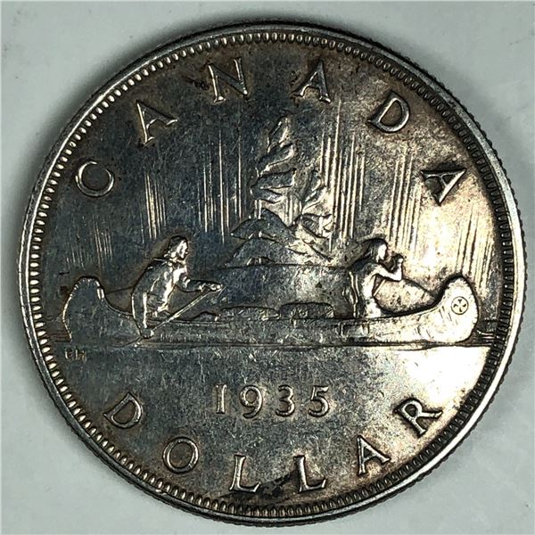 1935 King George V Canadian Silver Dollar