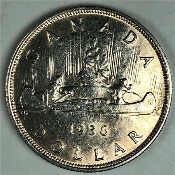 1936 King George V Canadian Silver Dollar