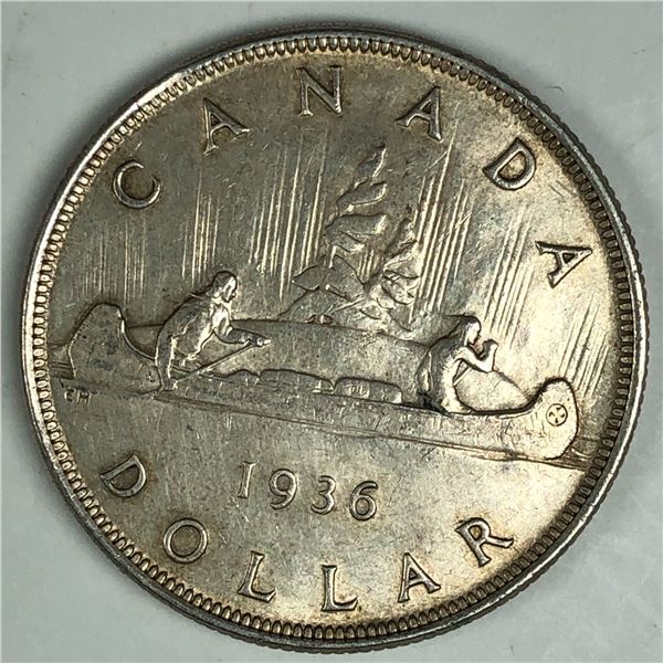 1936 King George V Canadian Silver Dollar