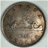 Image 1 : 1937 King George V Canadian Silver Dollar UNC NICE TONNING
