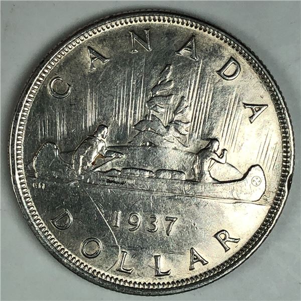 1937 King George V Canadian Silver Dollar