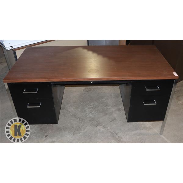 60" X 30" 4 DRAWER METAL OFFICE DESK