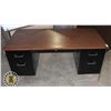 Image 1 : 60" X 30" 4 DRAWER METAL OFFICE DESK