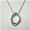 Image 1 : SILVER DIAMOND 16" NECKLACE