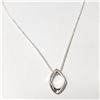 Image 2 : SILVER DIAMOND 16" NECKLACE