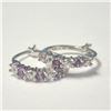 Image 2 : SILVER CREATED ALEXANDRITE EARRINGS