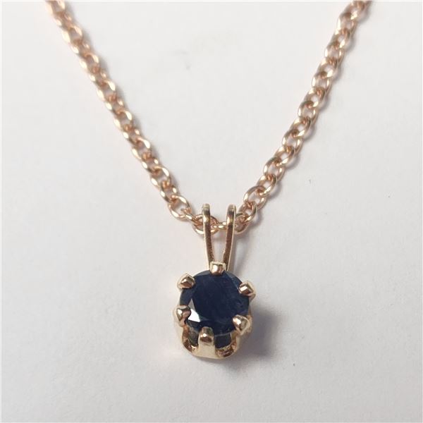 SILVER SAPPHIRE 1CT WITH 28" NECKLACE