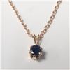 Image 1 : SILVER SAPPHIRE 1CT WITH 28" NECKLACE
