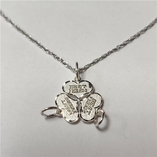 SILVER 3 SEPARABLE PENDANT WITH CHAIN 16" NECKLACE