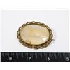 Image 1 : VINTAGE GOLD PLATED GEMSTONE BROOCH PIN