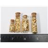 Image 1 : LOT OF 4 GENUINE GOLD FOIL FLAKES IN GLASS