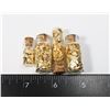 Image 1 : LOT OF 4 GENUINE GOLD FOIL FLAKES IN GLASS