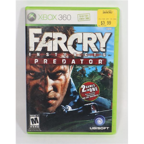 XBOX 360 FARCRY INSTINCTS PREDATOR