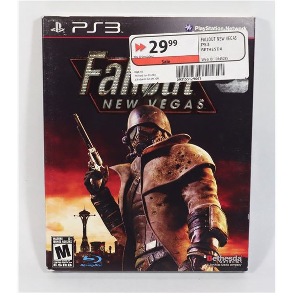 PLAYSTATION 3 FALLOUT NEW VEGAS