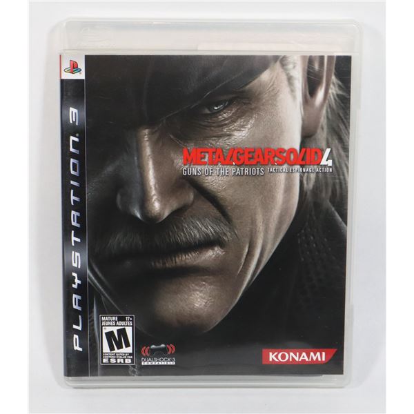 PLAYSTATION 3 METALGEARSOLID4