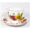 QUEEN ANNE CARNATION PATTERN TEACUP AND SAUCER