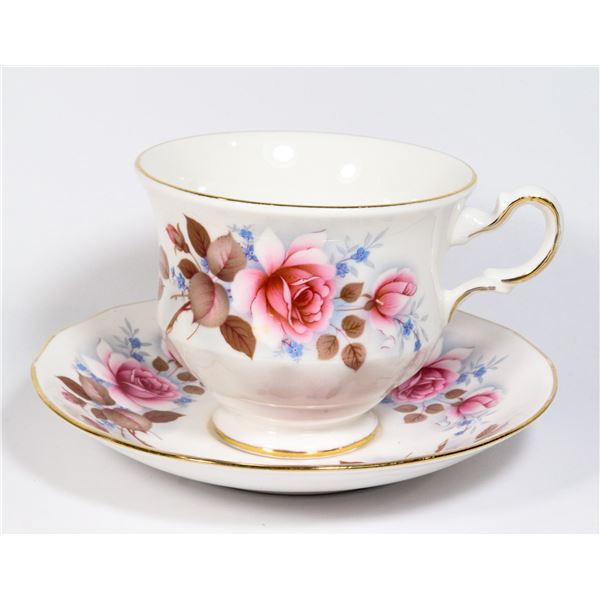 QUEEN ANNE PATTERN# 8521 TEACUP AND SAUCER